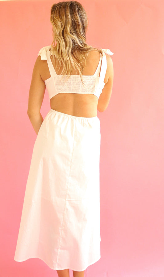 Open Back Sun Dress - White