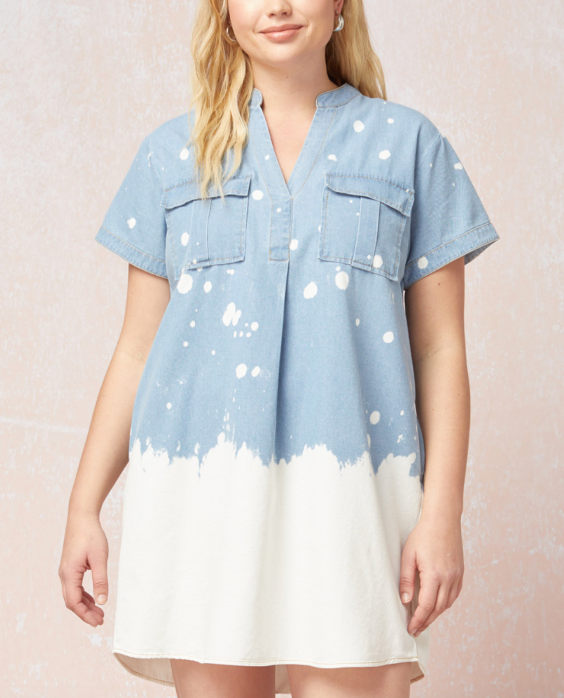 Bleach Dip Denim Dress