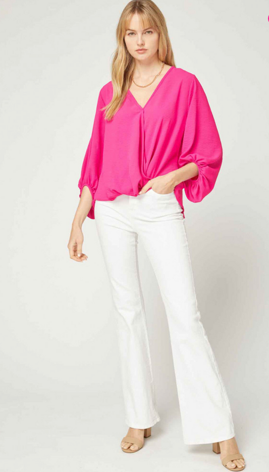 Bubble Sleeve Top