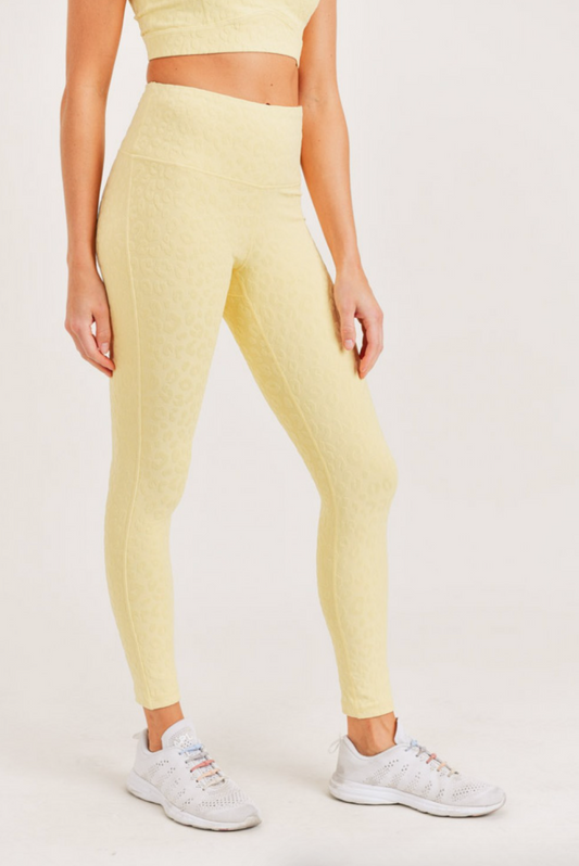 Leopard Jacquard Highwaist Leggings