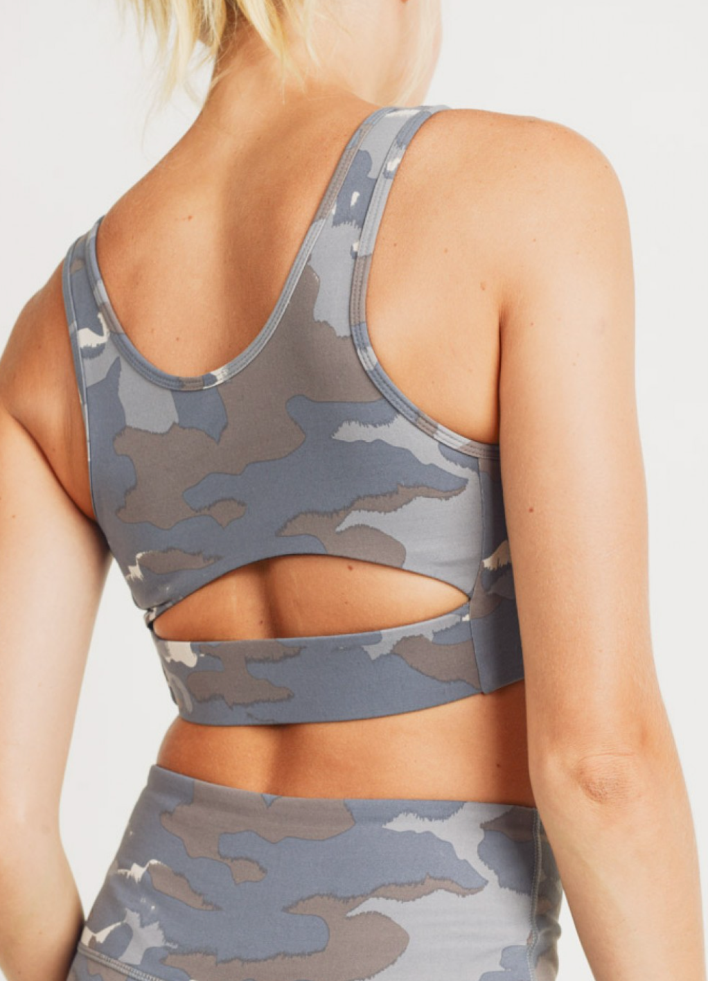 Blue Camo Sports Bra