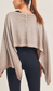 Oil Washed Cropped Flow Poncho