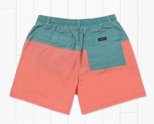 Seawash Swimtrunk- Teal/Coral