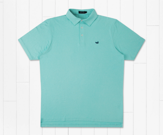 Biscayne Heather Performance Polo - Antiqua Blue