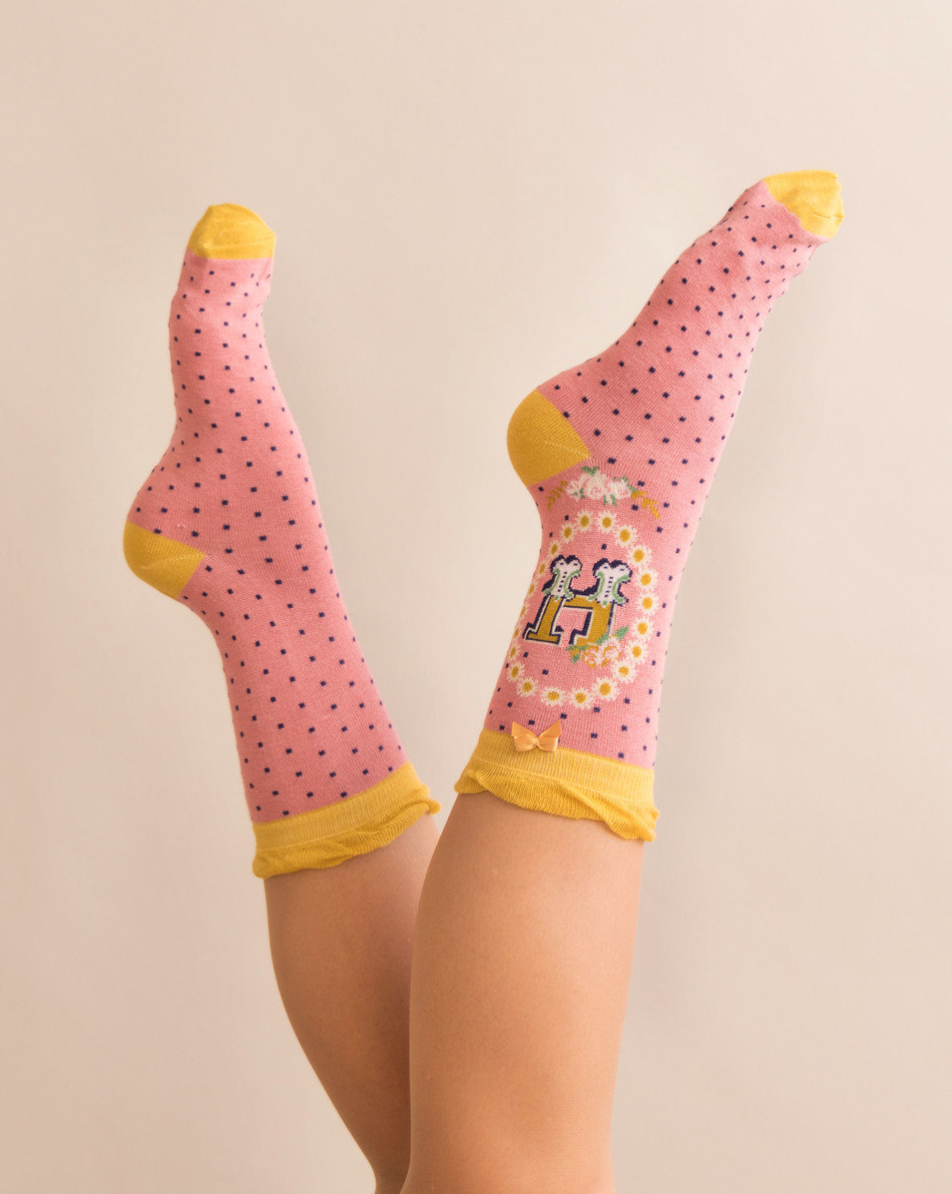 Letter H Socks