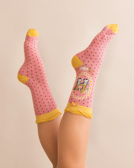 Letter H Socks