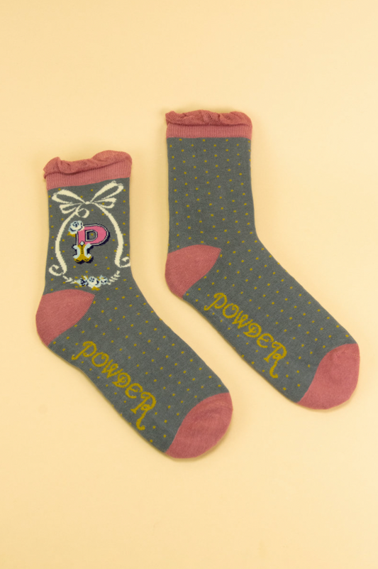 Letter P Socks