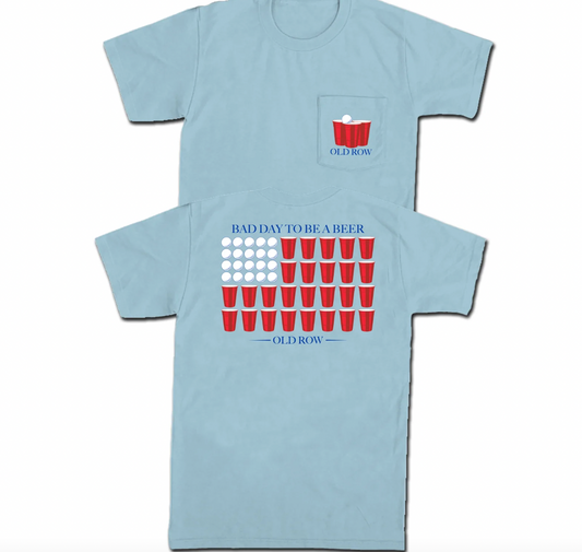 Old Row Beer Pong Pocket Tee - Chambray