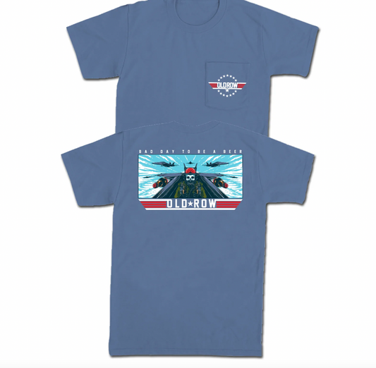 Old Row Aviator Tee - Blue Jean