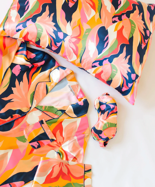 Charlotte Satin Groovy Pajama Set