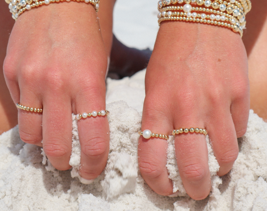 Bara Boheme 3mm Ball Bead Ring Size 7