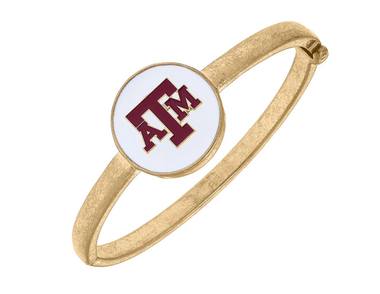 University Statement Hinged Bangle