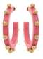 Kelly Studded Metal And Resin Hoop Earrings