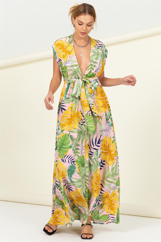 Kalisa Tropical Dress - Pink