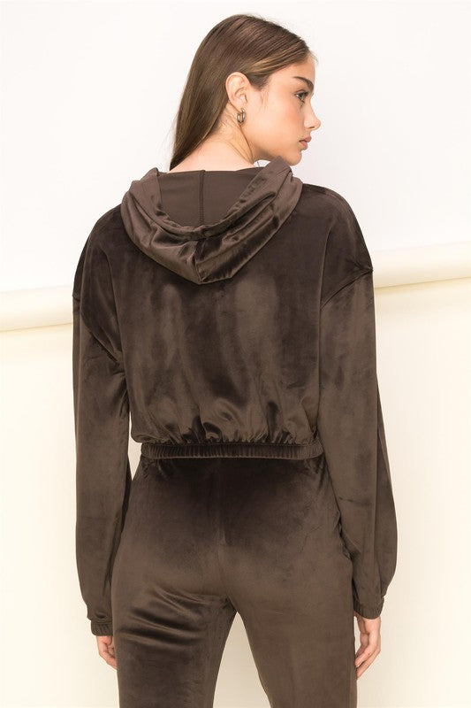Velour Top - Dark Chocolate