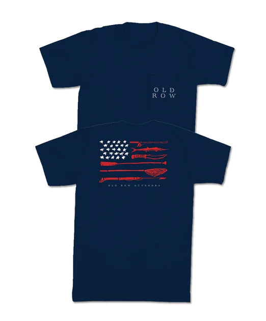 Old Row Fishing Flag - Navy