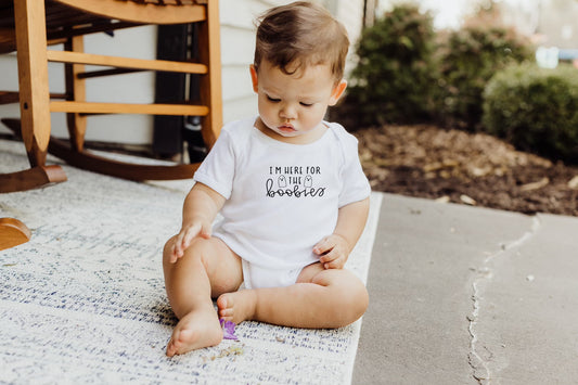 Here For The Boobies Onesie & Tshirt