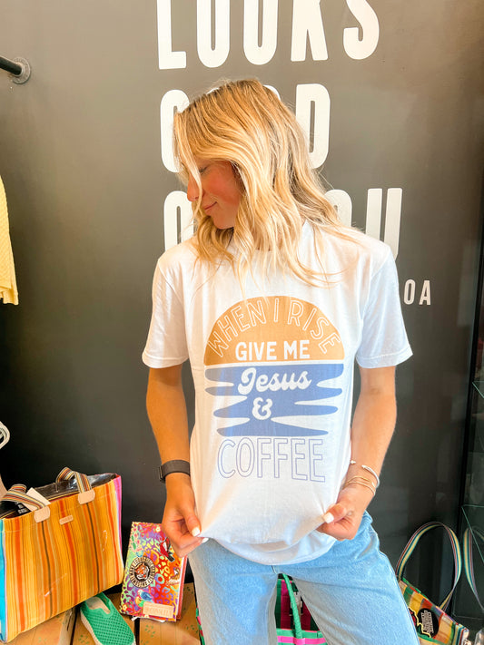 Jesus & Coffee Tee - White