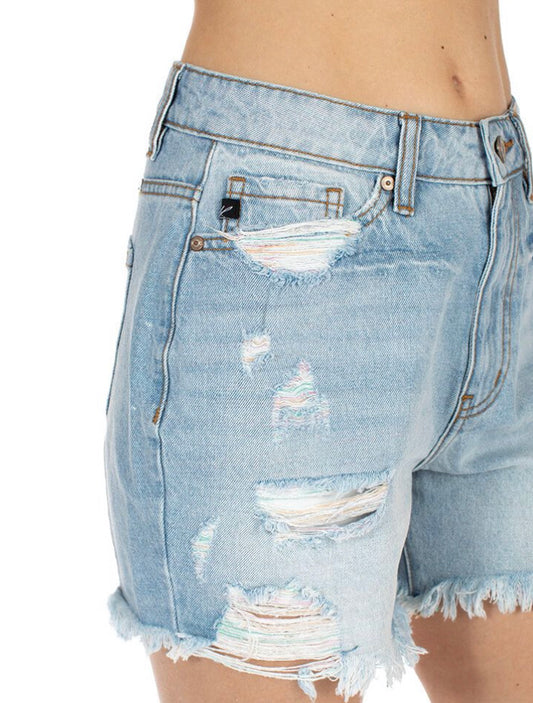 Hazel High Rise Denim Shorts