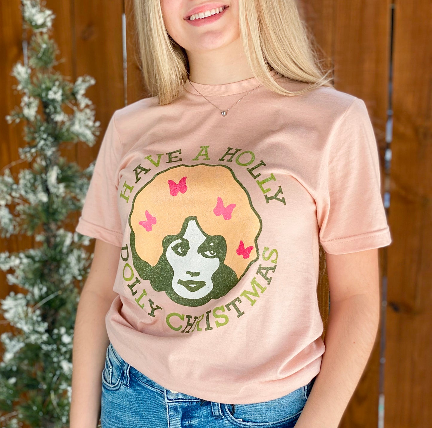 Holly Dolly Christmas Tee