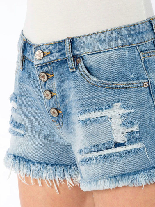 Light Wash Boyfriend Denim Shorts