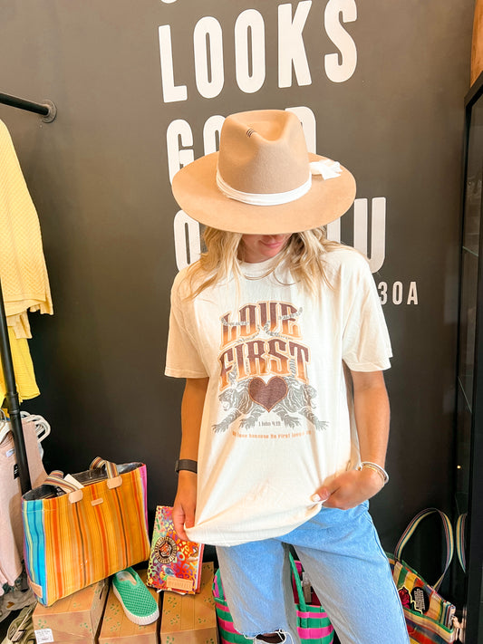 Love First Tee - Ivory