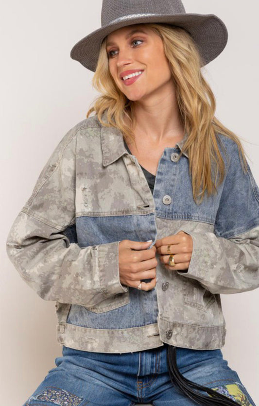 Camo Denim Jacket