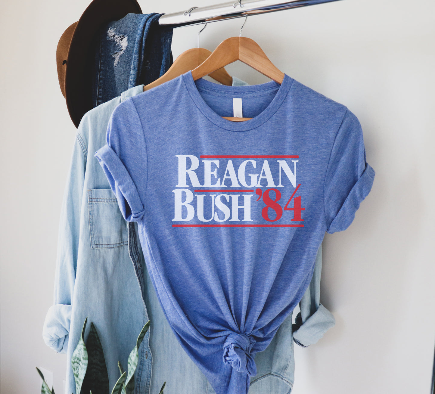 Reagan Bush '84 Tee (Heather Blue)