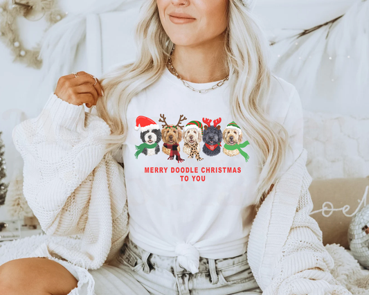 Merry Doodle Christmas To You Tee